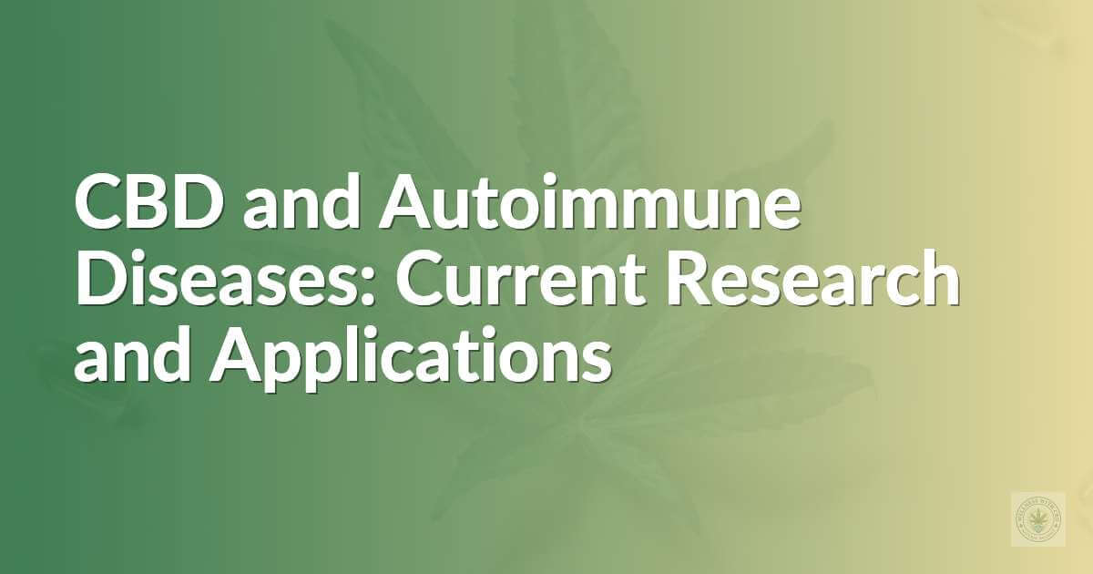 CBD research on autoimmune diseases