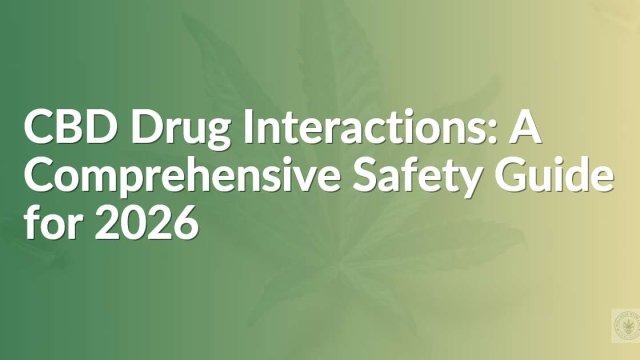 CBD drug interactions safety guide 2026