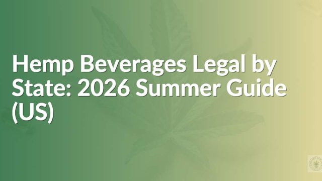Hemp Beverages Legal by State: 2026 Summer Guide (US)